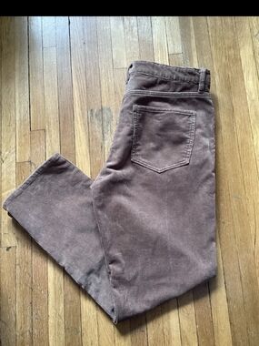 Luxe Quince Men's 32-30 Solid Light Tan Corduroy Pants,Cotton Blend,MINT